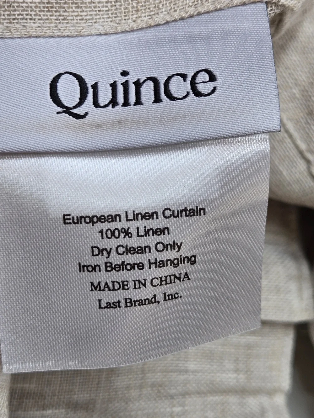 NWT QUINCE Set Of 4 48x84 European Linen Sheer Curtains Flax 9807